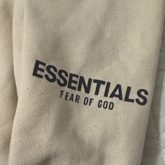 Essentials Beige Hoodie for Men - Picture 3 of 8